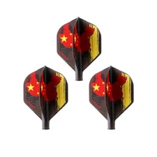 CUESOUL TERO AK4 Dart Flights Standard Shape Chinese Flag Design,Set of 3 pcs