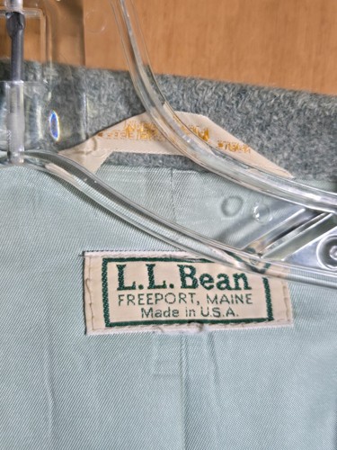 Vintage LL Bean Mint Green Wool One Button Blazer Suit Jacket - Picture 5 of 8