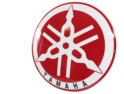 Enamel logo YAMAHA ⌀ 50 cm plaque collectable sign