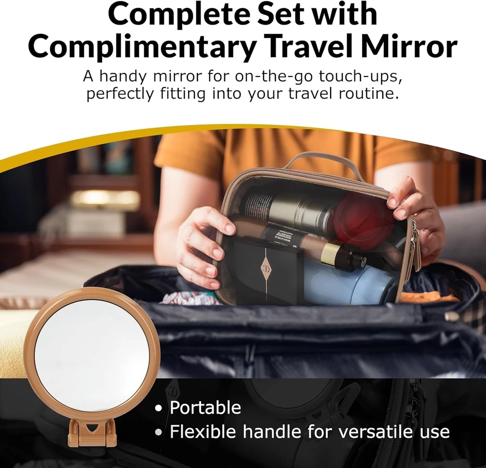 Juego de Bolsa de Maquillaje, Bolsa de Cosméticos de Viaje con Frontal Transparente Transparente 3 Piezas Regalo, Desnudo Foto 4 de 4