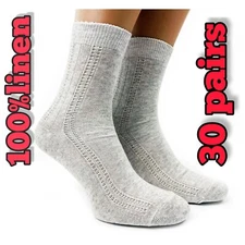 Men`s Linen Socks 100% Flax colo 30 pairs.for Men, XL (11), EU 43-4429 cm