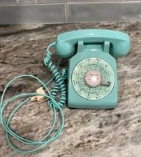 Western Electric Bell System Rotary DialTelephone With Matching Phone Cord Works