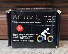 NEW Activ Life ACTIV LITES Multicolor 2-Pack LED Bike Wheel Lights /w Batteries