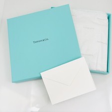 Tiffany  Co Empty Blue Gift Box with Tiffany Branded Tissue Paper