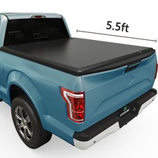 5.5ft 4-fold Soft Bed Tonneau Cover For 2015-2026 F150 F-150 Truck Waterproof