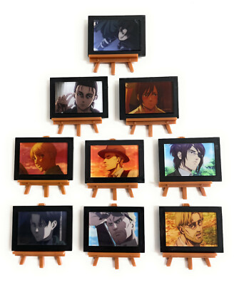 Attack on titan Mini art frame acrylic stand Eren Levi Mikasa Hans Reiner Zeke