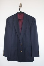 VINTAGE NAVY-BLUE ANDHURST GOLD METAL BUTTON BLAZER JACKET sz 42L sport coat