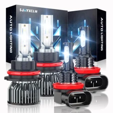 For Nissan Juke 2011-2014 9007 LED Headlight Hi/Lo+H11 Fog Light Bulbs 6500K