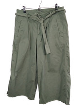 Gap Woman 10 Pant Green High Rise Cropped Wide Leg Casual Comfort Boho Lagenloo