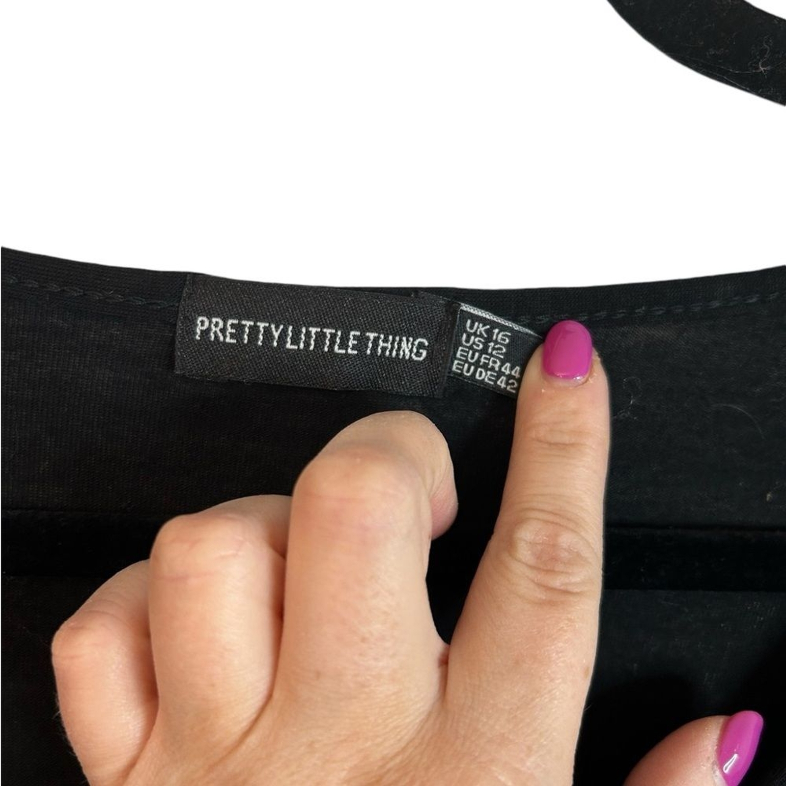 Prettylittlething Solid Black Asymmetrical Long S… - image 4