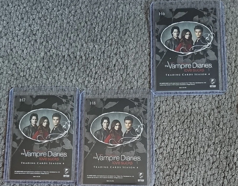 2016 Vampire Diaries Season 4 Silver Foil Parallel Trio Puzzle Chase Card H6-H8 - Image 2 of 2