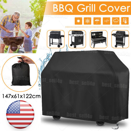 BBQ Gas Grill Cover Barbecue Waterproof Outdoor Heavy Duty UV Protection 58 Inch