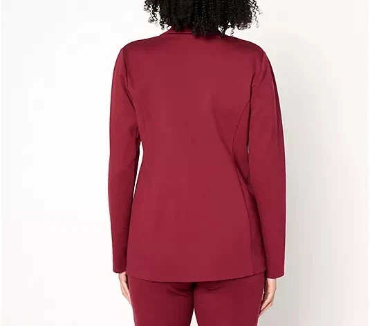 Blazer Smart Ponte 350 a medida por Susan Graver vino arándano mascota XXS A658940 Foto 2 de 4