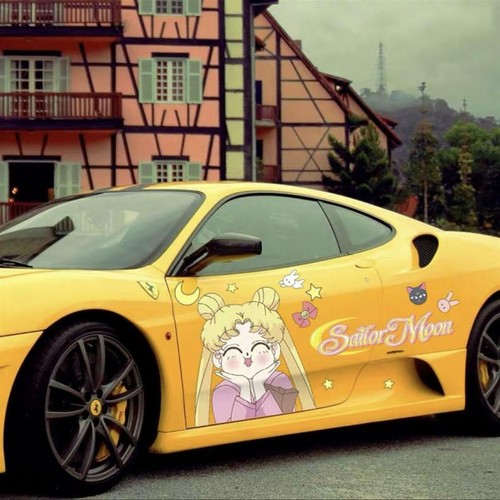 Anime ITASHA Sailor Moon Coche Asiento Puerta Coche Pegatina Envoltura Apta a Cualquier Coche Vinilo - Imagen 2 de 10