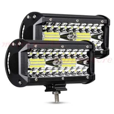 2x 7Inch 20000LM LED Work Light Bar Flood Spot Pod Offroad Fog Driving ATV Truck