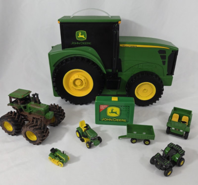 John Deere Ertle Toy Lot - Carrying Case, 4 Wheeler, Gator, Muddy Tractor