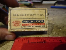 Heckler's Pharmacy Drug Store Mount Mt Vernon Ohio Prescription Box Sodium Pills
