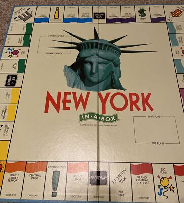 Vintage NEW YORK In A BOX Board Game Monopoly Rare World Trade