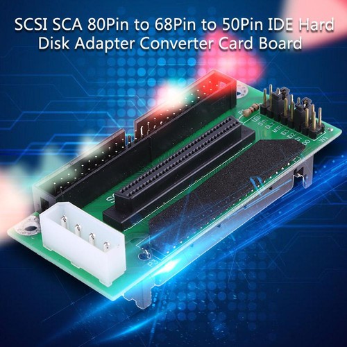 SCSI SCA 80Pin to 68Pin to 50Pin IDE Hard Disk Adapter Converter Card Board - Afbeelding 6 van 8
