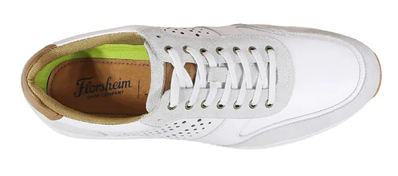 FLORSHEIM Men\'s Size 9.5 White Fusion Sport Sneaker Florsheim Mens Size 9.5 W White Fusion Sport Sneakers Z3418  main image 2