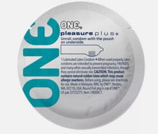 ONE Pleasure Plus Ultra Thin Lubricated Bulk Latex Condoms  Silver Pocket Case