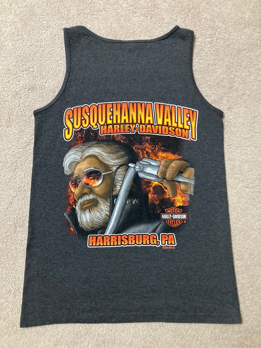 HARLEY Davidson Motorcycles Tank Top Mens Small Squehanna