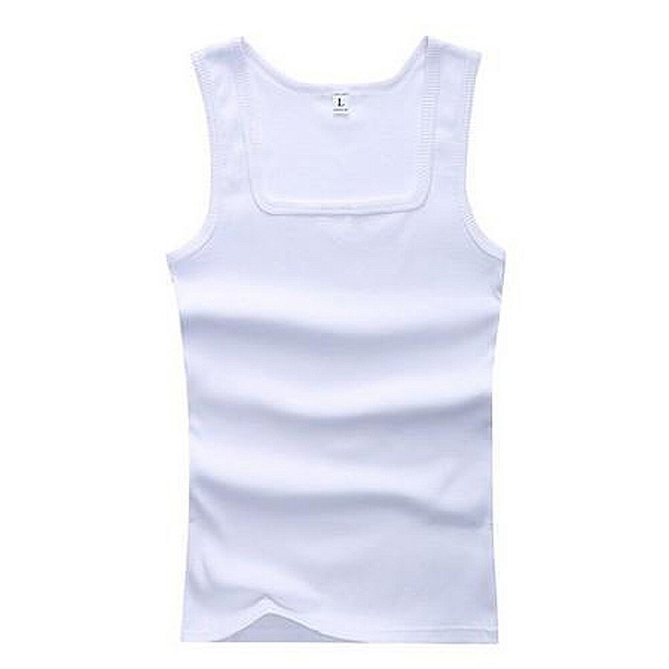 Men Sleeveless Vneck Vest Casual Breathable Slim Sports Tshirt Solid