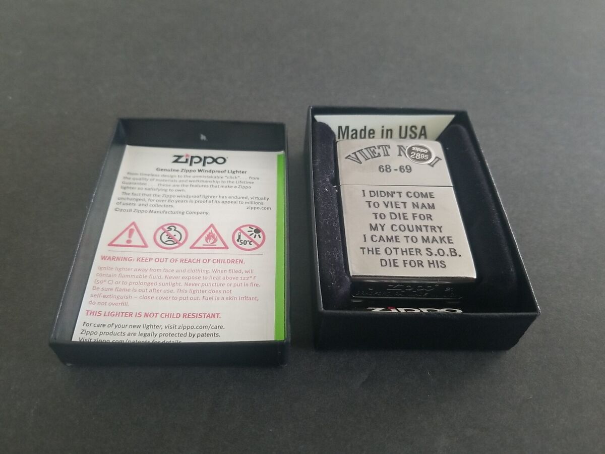 VIET NAM ZIPPO LIGHTER VIETNAM 68-69 UNSTRUCK I CAME TO MAKE OTHER S.O.B. DIE VIET NAM ZIPPO LIGHTER VIETNAM 68-69 UNSTRUCK I CAME TO MAKE OTHER S.O.B. DIE
