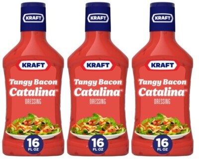 Kraft Tangy Bacon Catalina Salad Dressing, 16 Ounce (3 Bottles) Sweet  Flavor | eBay
