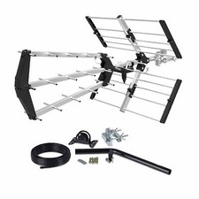 TV Antenne 4G + 5G Triple Boom 48 Elemente Freeview Digi HD Indoor Outdoor Kit