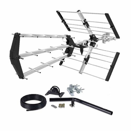 TV Aerial 4G + 5G Triple Boom 48 Elementos Freeview Digital HD Interior Exterior Kit - Imagen 2 de 12