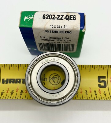 Bearing Deep Groove Ball KML 6202-ZZ-QE6 15mm X 35mm X 11mm Double Shield