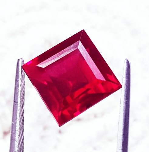 Natural Red Ruby 9.50 Ct Certified Square Shape Loose Gemstone With Free Gift - Picture 4 of 6