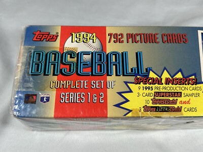1994 Topps Baseball Series 1 & 2 Complete Set 792 Picture Cards