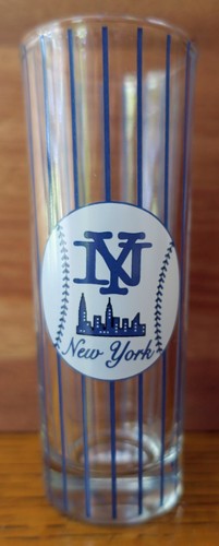 Gessato New York blu e bianco 2,5 once bicchiere tiratore - Yankees - Foto 2 di 3