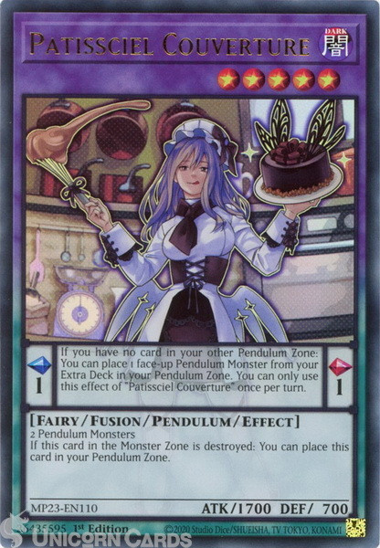 MP23-EN110 Patissciel Couverture :: Ultra Rare 1st Edition YuGiOh Card