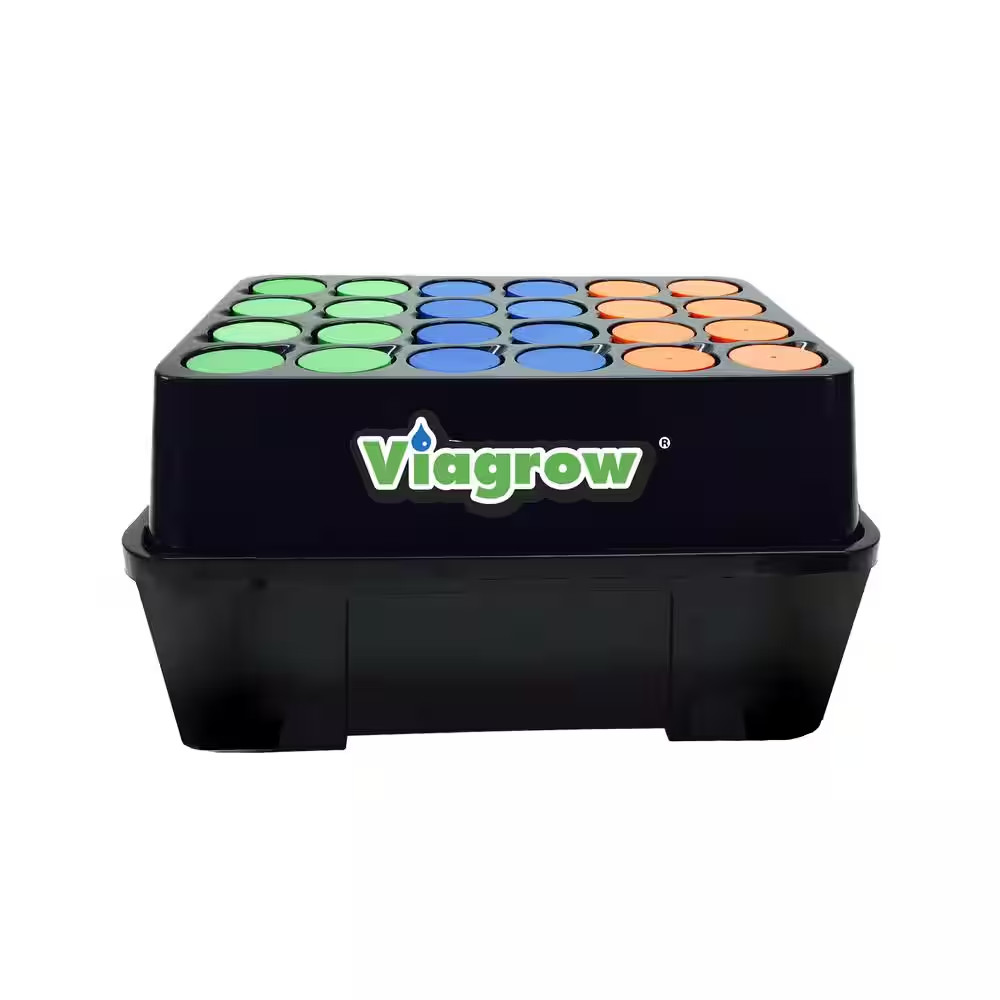 24 site aeroponic clone machine | viagrow 602573081938 hydroponic system single