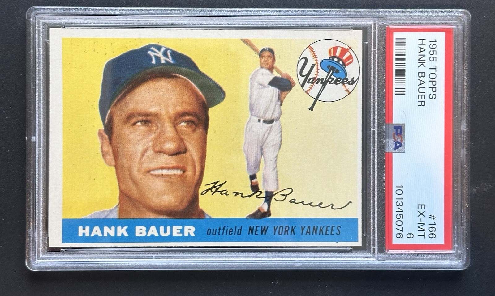 1955 Topps #166 Hank Bauer PSA 6