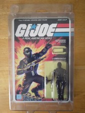 GI Joe 1982 Snake Eyes Complete  Recarded  Mint Unpunched Card with Figure Case