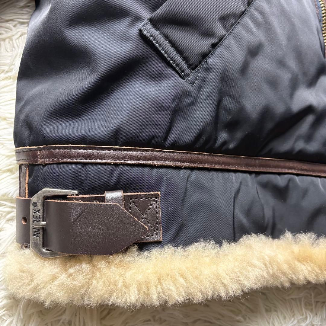 AVIREX B-3 Down Jacket Polyester Flight Jacket Bl… - image 22
