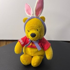 1999 Disney Winnie the Pooh Mini Bean Bag Easter Bunny Pooh 12  Plush
