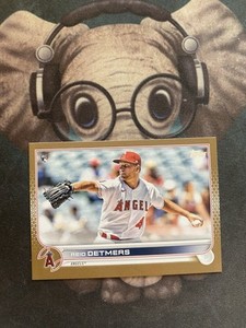 2022 Topps Series One Reid Detmers Rookie RC Los Angeles Angels #201 Gold /2022