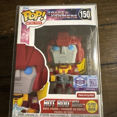 Funko Pop! Transformers Hot Rod with Matrix #150 (GLOW) LE 7500   Retro Toys 