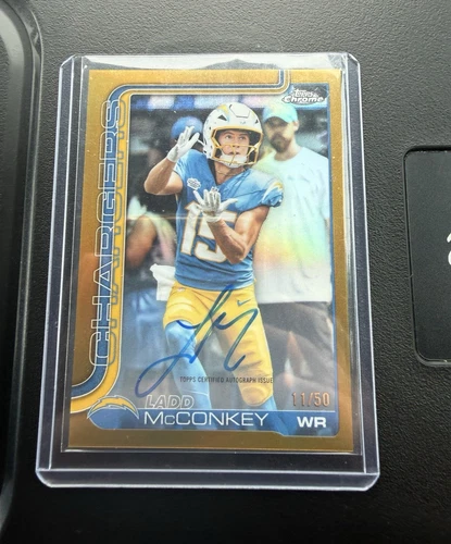 2025 Topps Chrome Ladd McConkey Chrome Autographs (RAW)