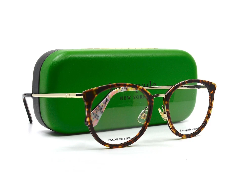 НОВЫЙ KATE SPADE ELIANA/G 086 ГАВАНА ЗОЛОТО ПОДЛИННЫЙ ОЧКИ ОПРАВА RX 52-18 - Изображение 2 из 4