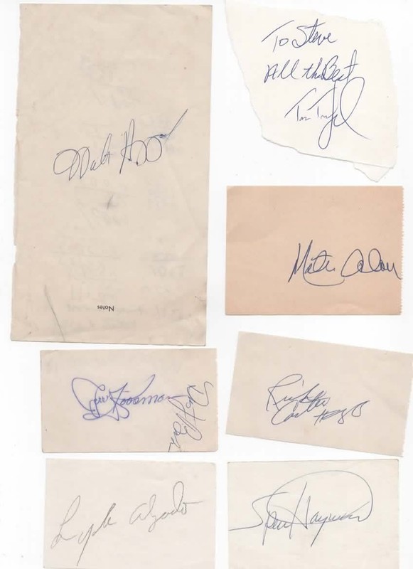 Lot of 7 Sport Stars Autographs-Walt Hazzard, Spencer Haywood, Rich Caster, Lyle