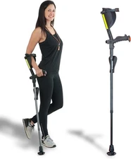 New Generation Ergobaum Ergonomic Crutch/Cane (Single Unit) Single Unit Black 