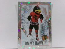 2023-24 Topps NHL Sticker Collection Mascot Tommy Hawk #105 FOIL