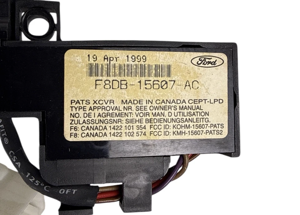 Anillo transceptor antirrobo OEM 97-98 Ford F-150 PATS F8DB-15607-AC Foto 2 de 4