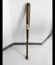 Maple Wood Baseball Bat 33.5in 30oz. Full Flame Treated / Gold Detail. -3.5
